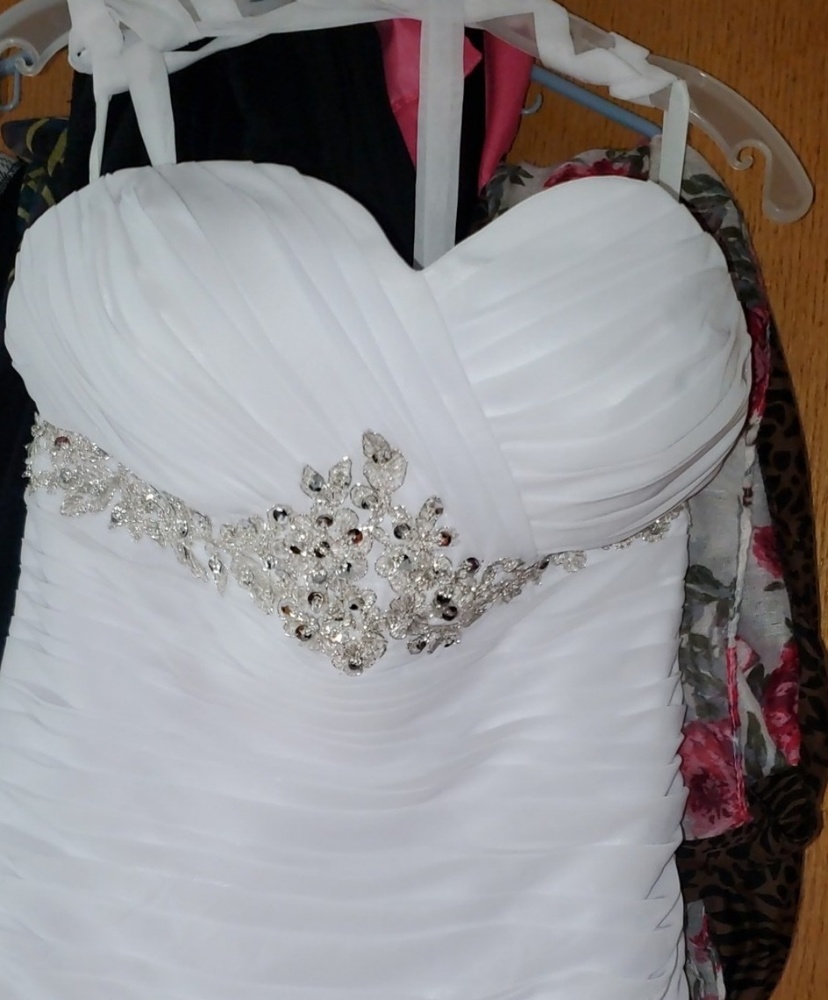 White prom or wedding dress
